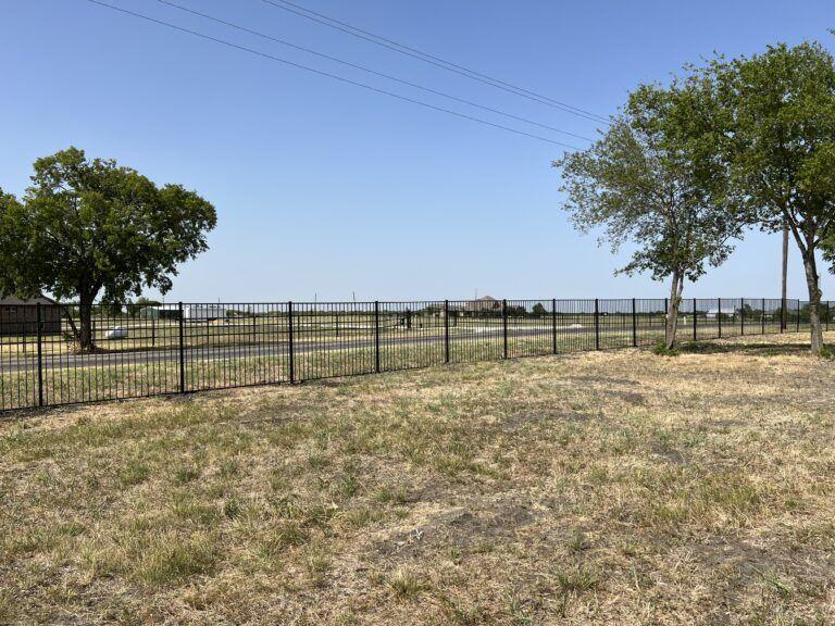 Flat Top Iron Fence Install