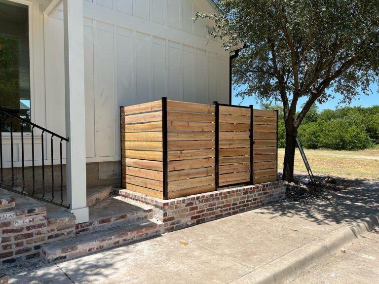 Horizontal Cedar A/C Enclosure Install